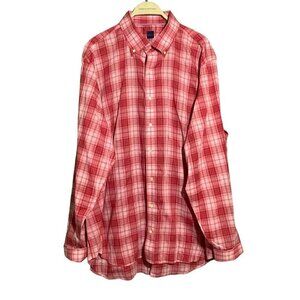 Mercer Blue Button Shirt Men Size 2Xl Red Plaid Western Long Sleeve Cowboy Work